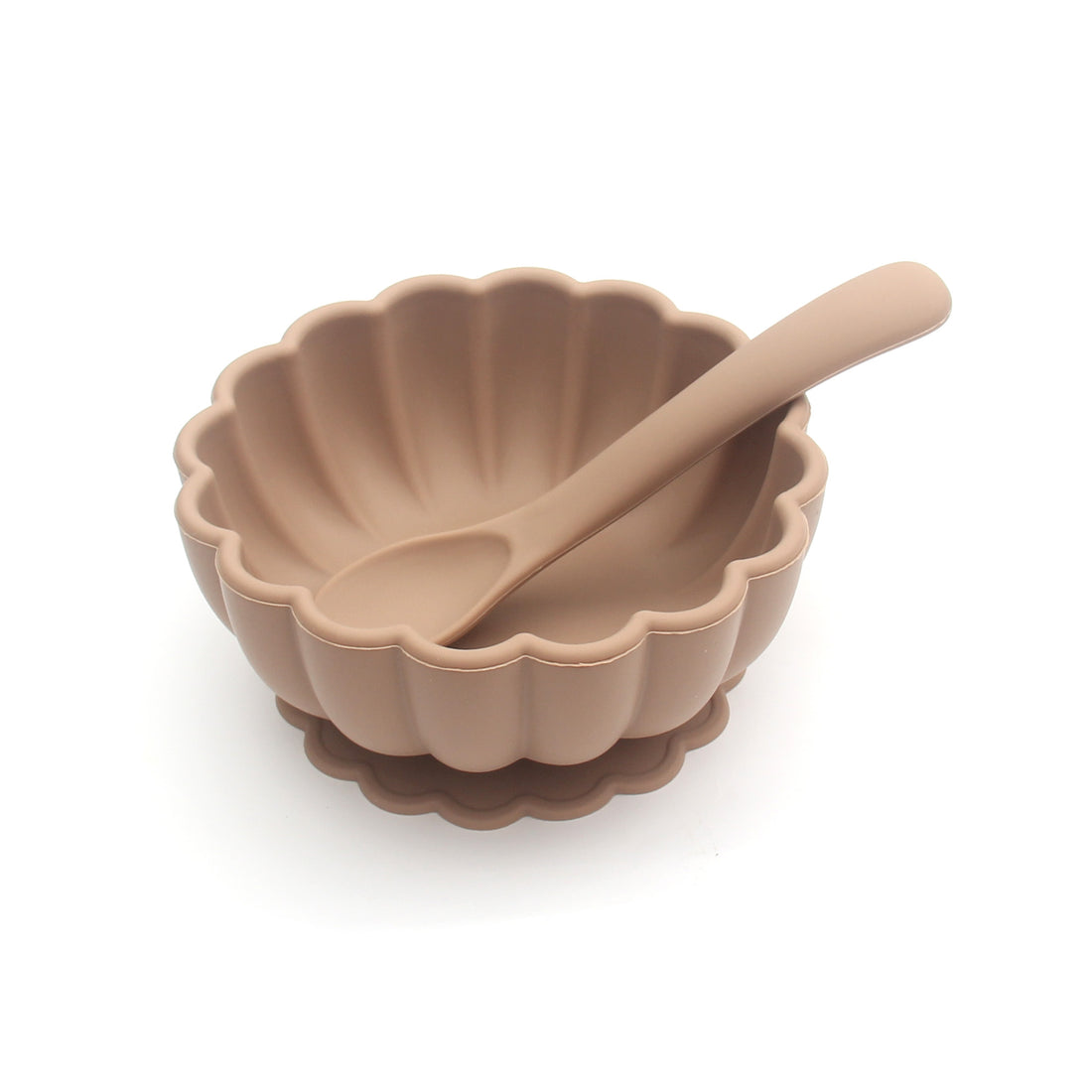 silicone bowl with spoon