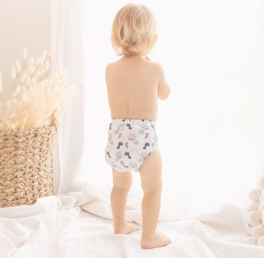 boy in cloth diaper