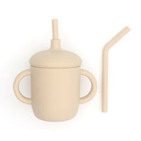 Silicone sippy cup beige